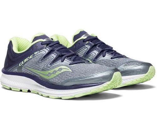 

[S10415-1] Женские беговые кроссовки Saucony Guide ISO - Туман/Фиолетовый/Мятный, Б/у, размер 8, Синий