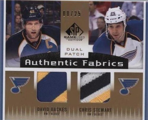 2013-14 SP Game Used Edition - Chris Stewart David Backes #AF2-BS
