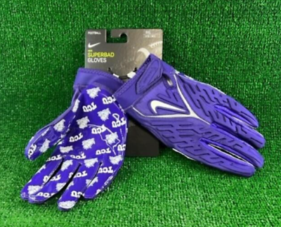 Nike Superbad 6.0 Football Gloves NCAA TCU Purple NCAA DX5299 503