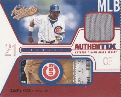 2004 Fleer Authentix - Sammy Sosa #JA-SS