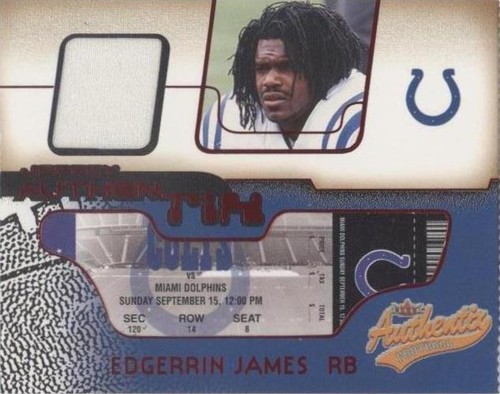 2002 Fleer Authentix Edgerrin James #JA-EJ