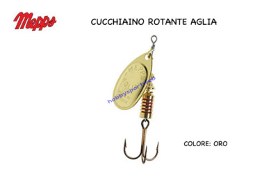CUCCHIAINO MEPPS ROTANTE AGLIA  SIZE 2  PALETTA ORO  SPINNING FIUME LAGO