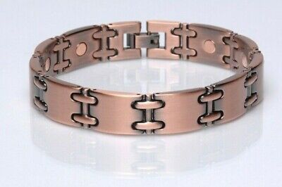 Copper Magnetic Link Bracelet Oxidized Copper Arthritis Pain Relieve Bracelet *