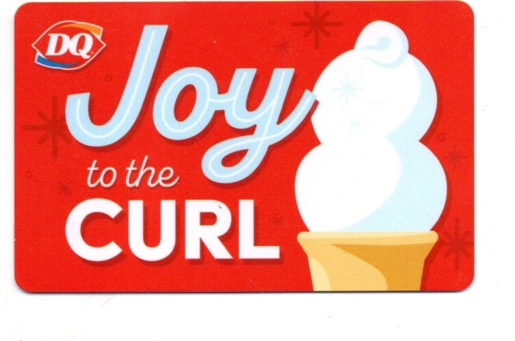 Dairy Queen DQ Ice Cream Cone Joy To The Curl Gift Card No $ Value Collectible