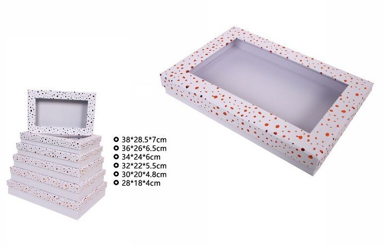 Set 6 Pezzi Scatole Box Regali Varie Misure Matrioska Rettangolari Bianche dfh