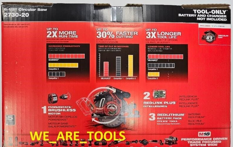 NEW IN BOX Milwaukee FUEL 2730-20 M18 Brushless Circular Saw 6 1/2" 18V 18 Volt