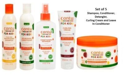 Cantu Kids Shampoo, Conditioner, Leave In conditioner, Detangler &Curling Cream