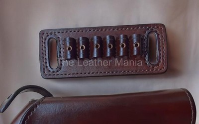 Bullet Holder 6 Loops Cartridge Holster for Casual Belt size 1.5'' to 2.25''