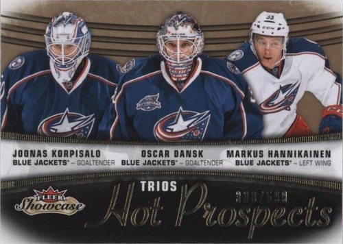 2015-16 Upper Deck Fleer Showcase - Joonas Korpisalo Markus Hannikainen Oscar Dansk #101