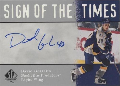 2000-01 SP Authentic - David Gosselin #DG