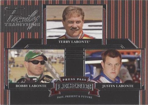 2005 Press Pass Legends - Bobby Labonte Justin Labonte Terry Labonte #49