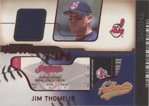 2002 Fleer Authentix - Jim Thome #JA-JT