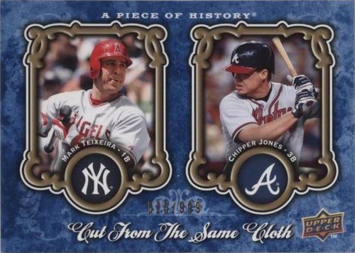 2009 Upper Deck A Piece of History - Chipper Jones Mark Teixeira #CSC-TJ