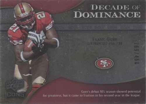 2009 Upper Deck Icons Frank Gore #DD-FG