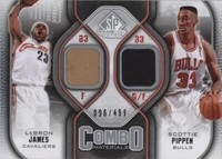 2009-10 SP Game Used - Scottie Pippen/LeBron James #CM-LS