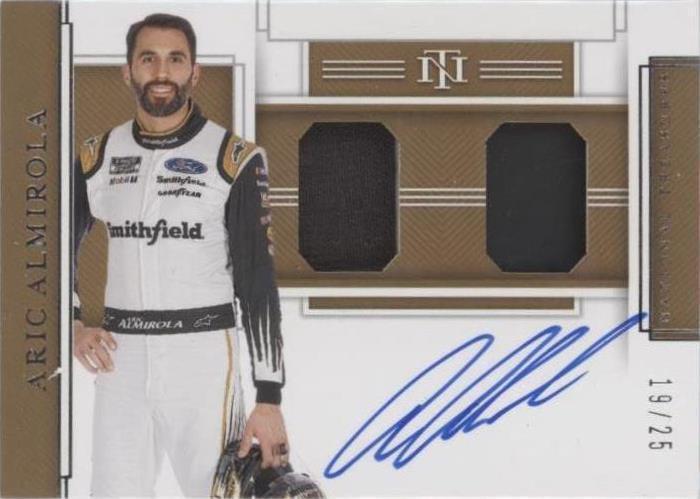2020 Panini National Treasures - Aric Almirola #DRG-AA