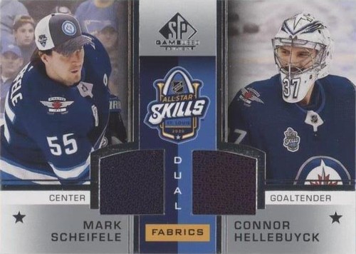 2020-21 Upper Deck SP Game Used - Connor Hellebuyck Mark Scheifele #ASD-SH