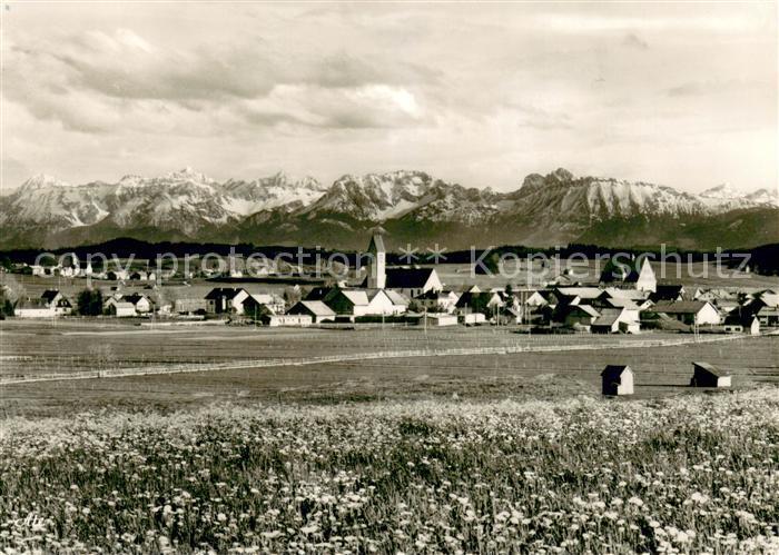 73672189 Unterthingau Gesamtansicht Mit Alpenpanorama Unterthingau