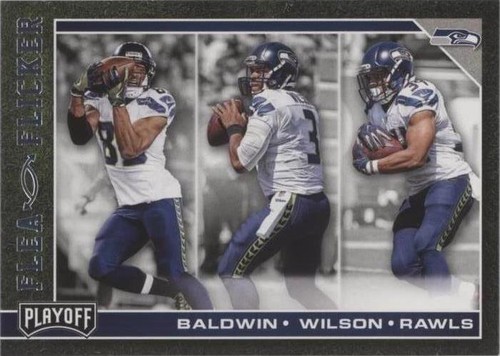 2017 Panini Playoff Doug Baldwin Russell Wilson Thomas Rawls #17