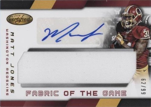 2016 Panini Certified Matt Jones #FGS-MJ