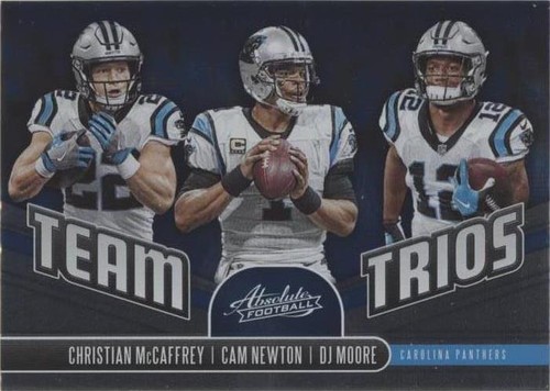 2019 Panini Absolute Cam Newton Christian McCaffrey D.J. Moore #TT-CP