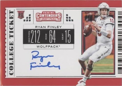 2019 Panini Contenders Draft Picks Ryan Finley #107