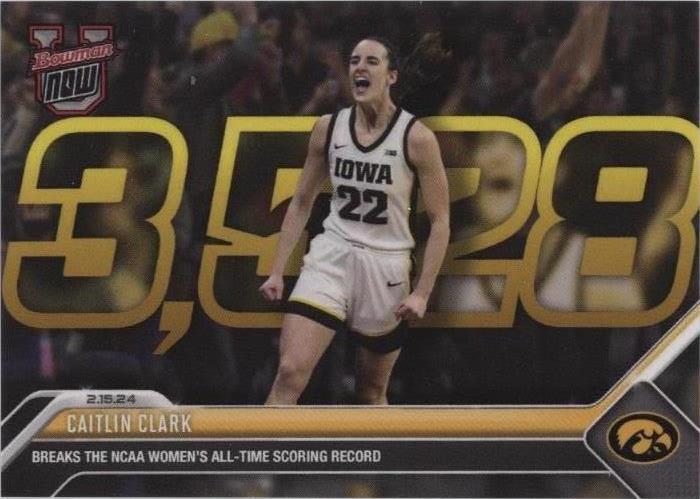 2023-24 Bowman U Now Caitlin Clark #49 RC Rookie Card Limited to 47962 Sports Memorabilia Collectible