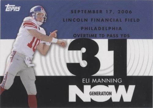 2007 Topps Eli Manning #GN-EM4