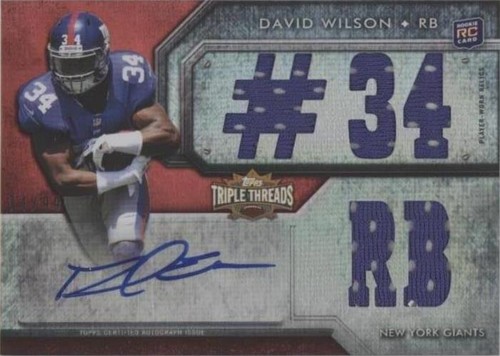 2012 Topps Triple Threads David Wilson #105