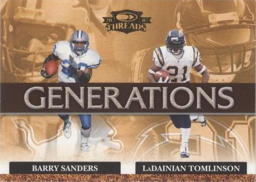 2007 Donruss Threads Barry Sanders LaDainian Tomlinson #G-3