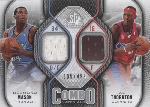 2009-10 SP Game Used - Al Thornton/Desmond Mason #CM-MT
