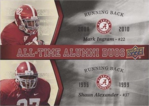 2012 Upper Deck University of Alabama Mark Ingram Shaun Alexander #ATAD-IA