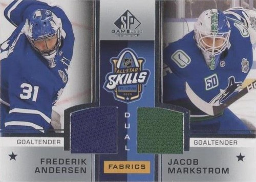 2020-21 Upper Deck SP Game Used - Frederik Andersen Jacob Markstrom #ASD-MA