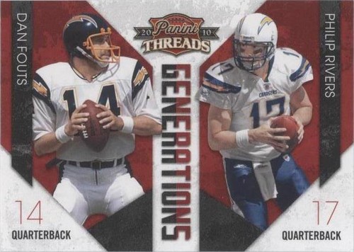 2010 Panini Threads Dan Fouts Philip Rivers #13