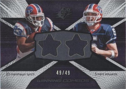 2008 SPx Marshawn Lynch Trent Edwards #WC63
