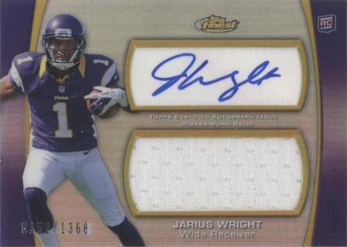 2012 Topps Finest Jarius Wright #AJR-JW