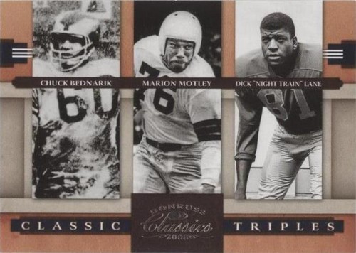 2008 Donruss Classics Chuck Bednarik Dick Lane Marion Motley #CT-7