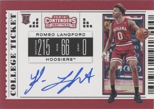 2019-20 Panini Contenders Draft Picks - Romeo Langford #59