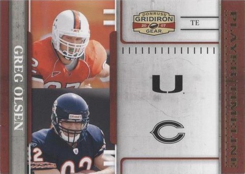 2007 Donruss Gridiron Gear Greg Olsen #PT-13