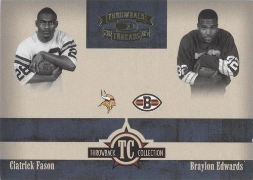 2005 Donruss Throwback Threads Braylon Edwards Ciatrick Fason #TC-8