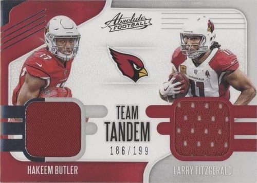 2019 Panini Absolute Hakeem Butler Larry Fitzgerald #TTM-AC1