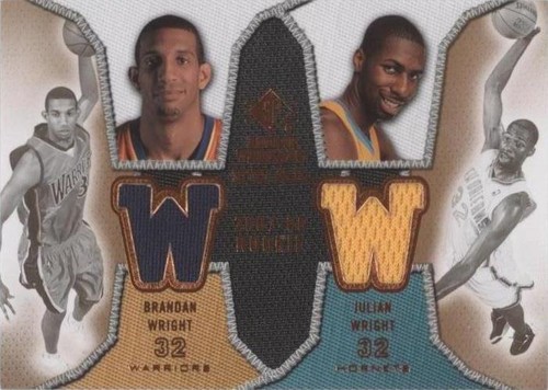 2007-08 SP Rookie Threads - Brandan Wright/Julian Wright #DRT-WW