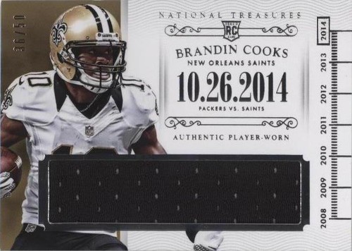 2014 Panini National Treasures Brandin Cooks #TM-BC