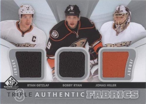 2012-13 SP Game Used Edition - Bobby Ryan Jonas Hiller Ryan Getzlaf #AF3-GRH