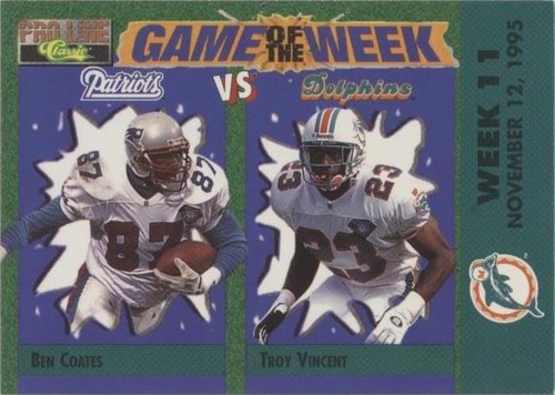 1995 Classic Pro Line Ben Coates Troy Vincent #H-13