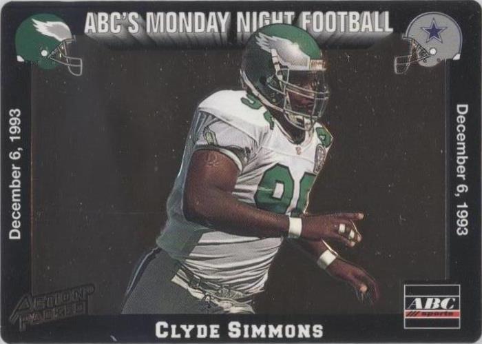 1993 Action Packed Monday Night Football Clyde Simmons #58
