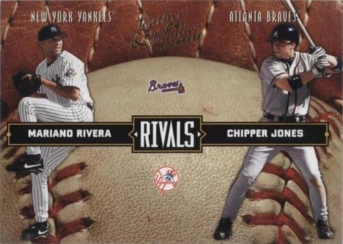 2004 Donruss Leather & Lumber - Chipper Jones Mariano Rivera #LLR-21