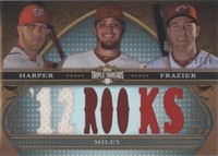 2013 Topps Triple Threads - Bryce Harper Todd Frazier Wade Miley #TTRC-HMF