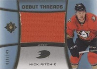 2015-16 Upper Deck Ultimate Collection - Nick Ritchie #DT-NR