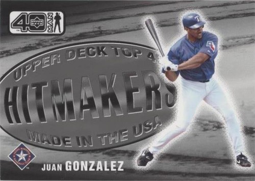 2002 Upper Deck 40 Man - Juan González #1077